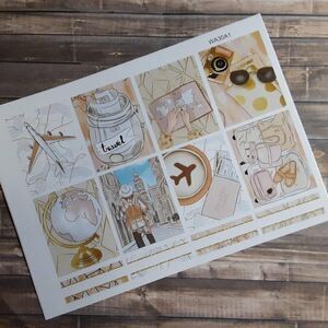 Travel Planner Sticker Kit, ECLP, Weekly Spread, Happy Planner KIT-WA30A